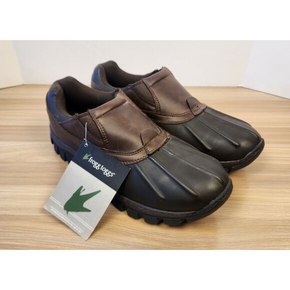 Frogg Toggs Men's Storm Watch Vista Slip On Duck Shoes Men’s Size 10 Brown New - Picture 1 of 11